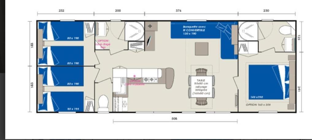 Mobilhome 741 Les Charmettes,3Ch,2Sdb,Lave Linge,Lave Vaisselle,Clim,2Wc Ле Мат Екстериор снимка